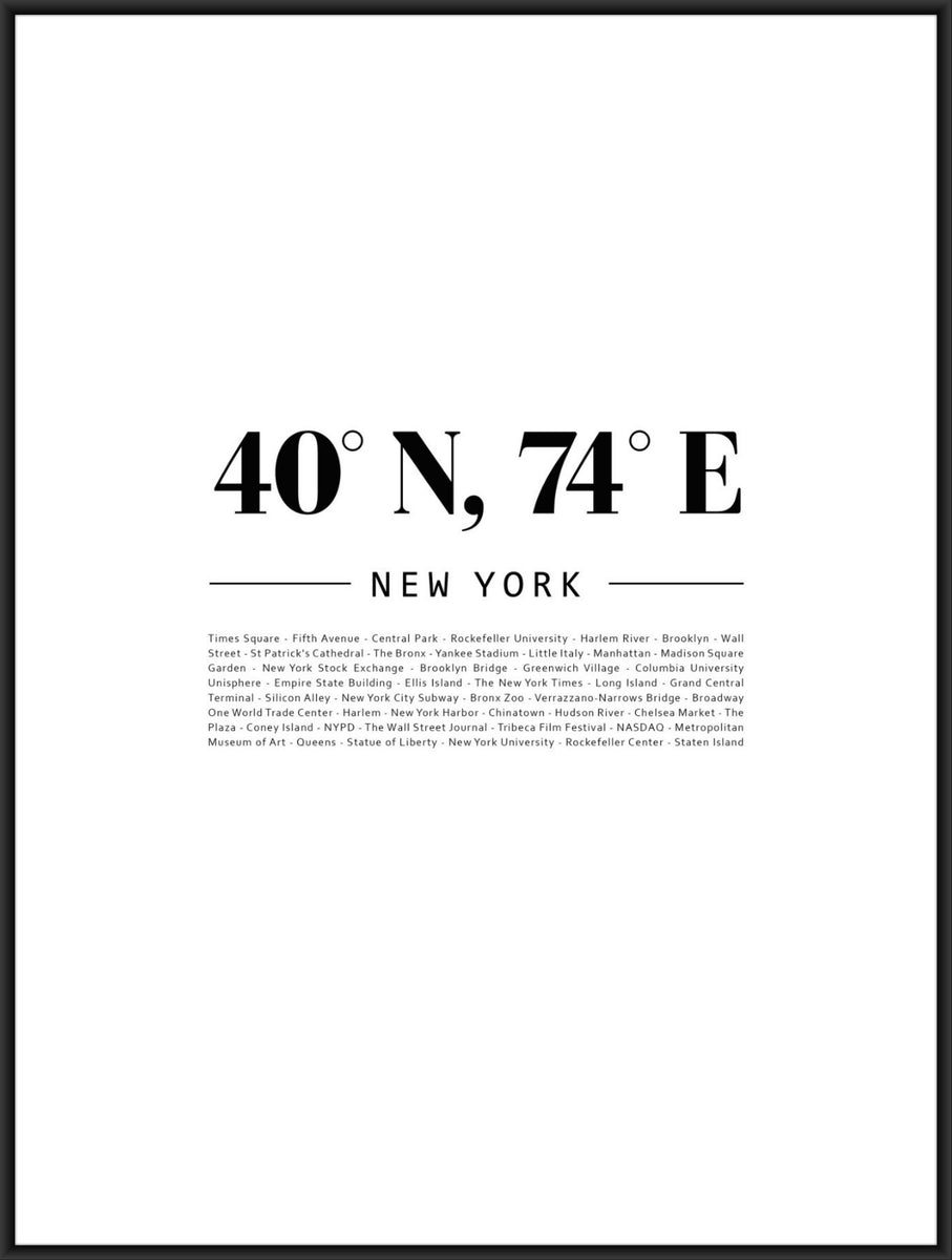 New York coordinates Digital Print Collective