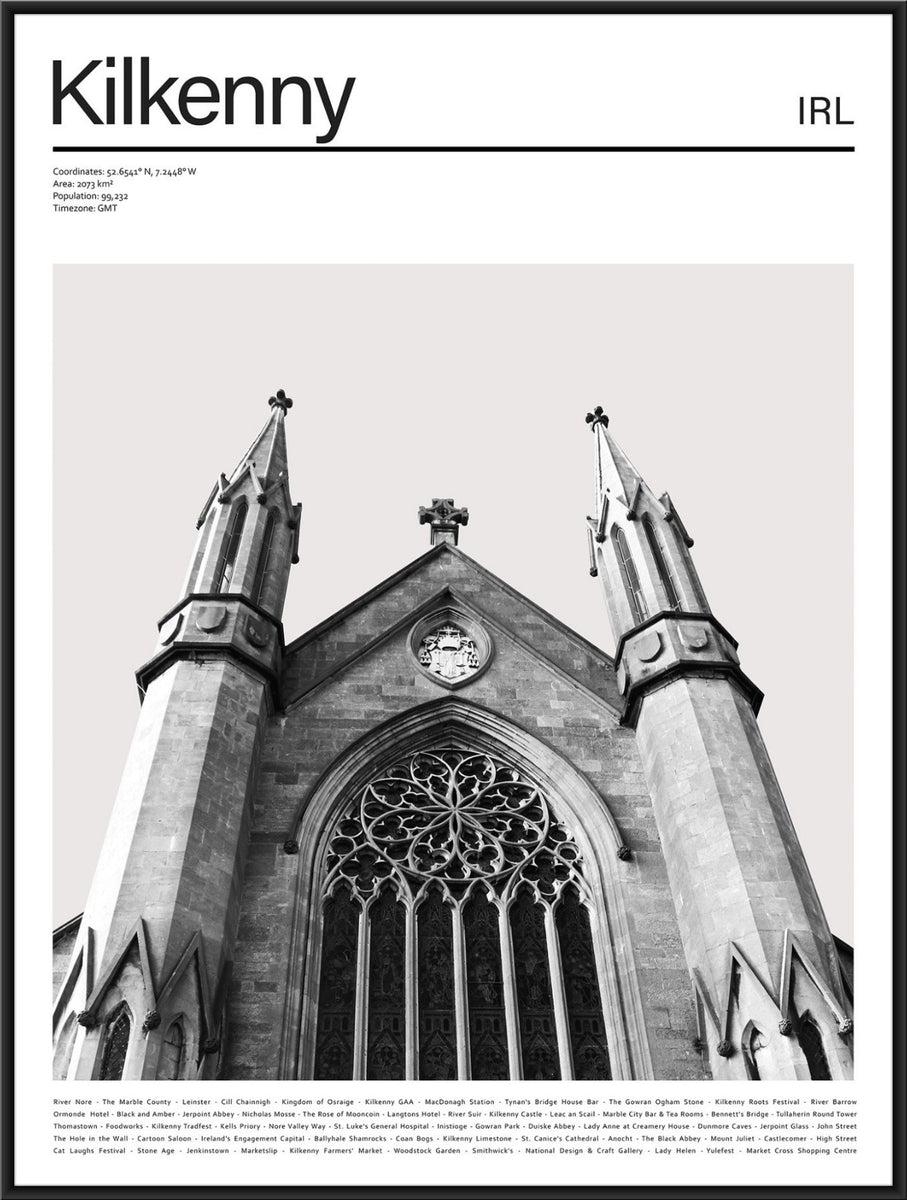 Kilkenny poster, Kilkenny city, County Kilkenny print, Ireland poster