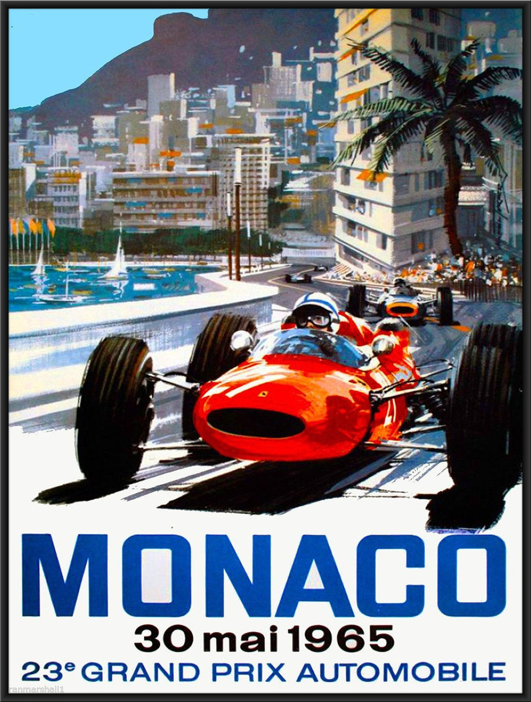 Grand Prix De Monaco 1970 Retro Auto Racing Auto Sport Print