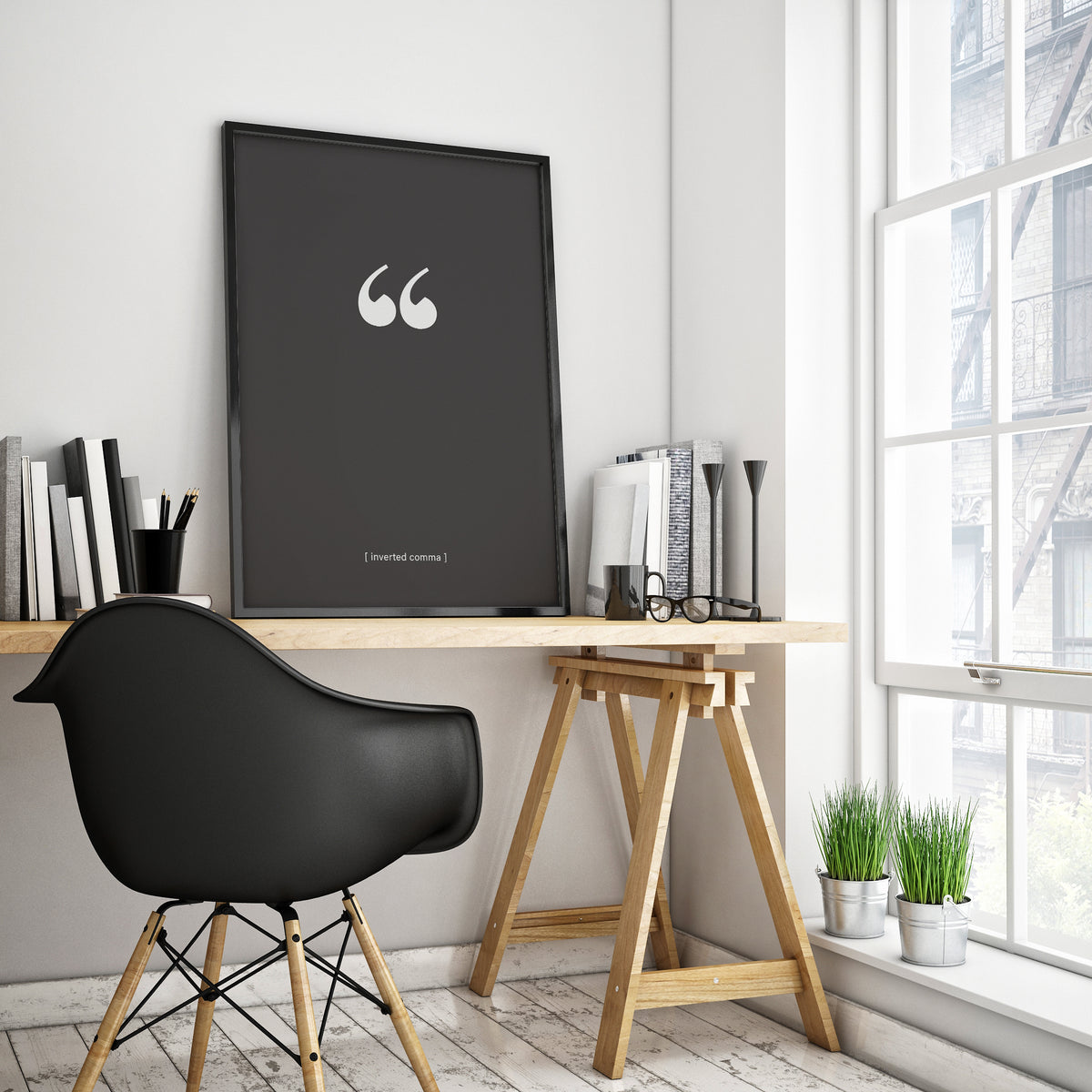 Inverted comma poster, quote marks, punctuation, typography, quotation ...