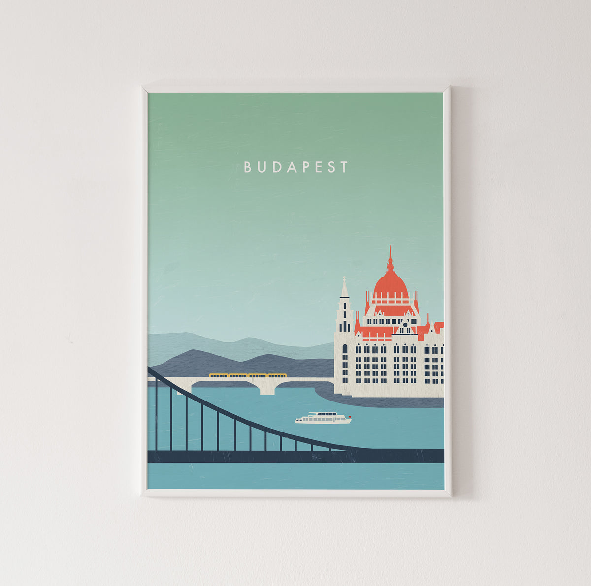 Budapest illustration, Budapest poster, Hungary print, Budapest city ...