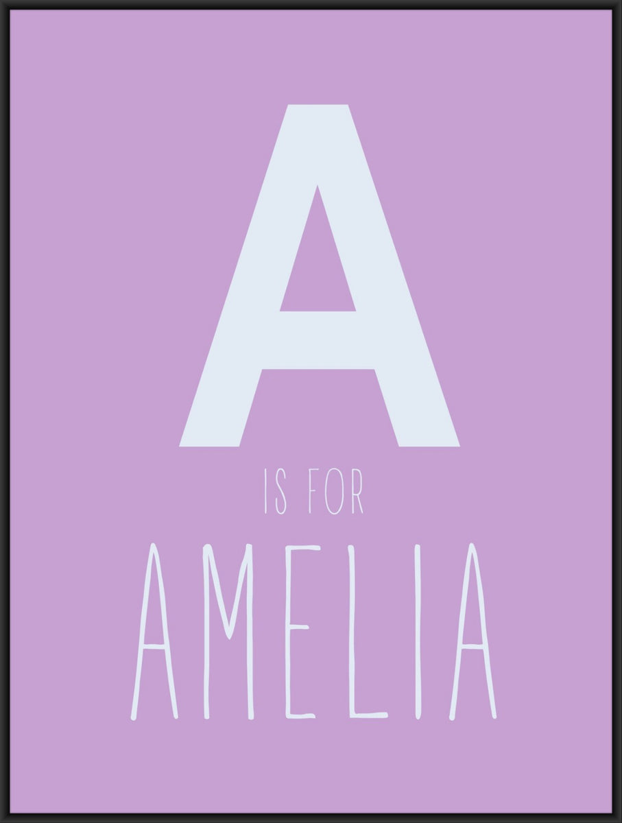 Amelia children's name bedroom print – Digital Print Collective